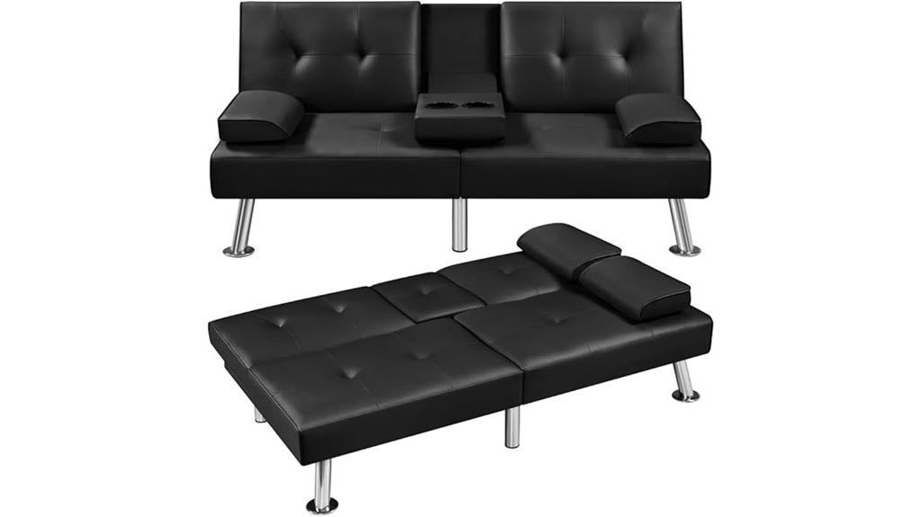 convertible sofa with cupholders