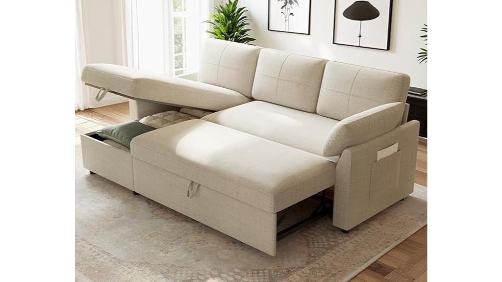 convertible sofa with storage