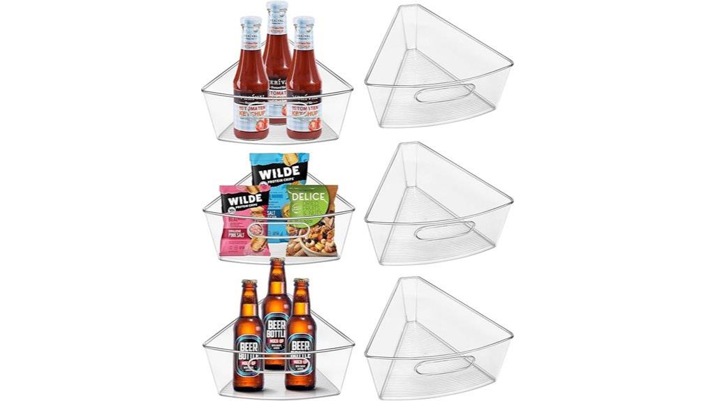 corner turntable organizer bins