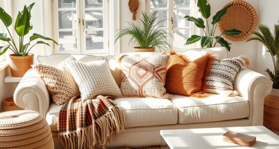 cozy boho pillow throw