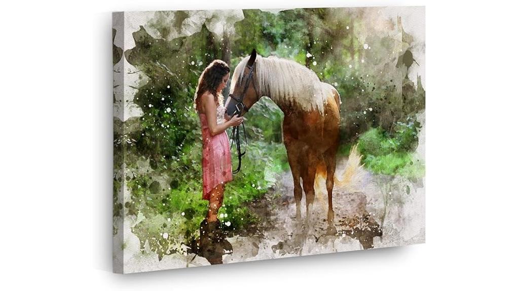 custom watercolor portrait canvas