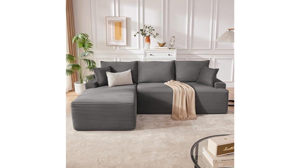 dark grey no assembly couch