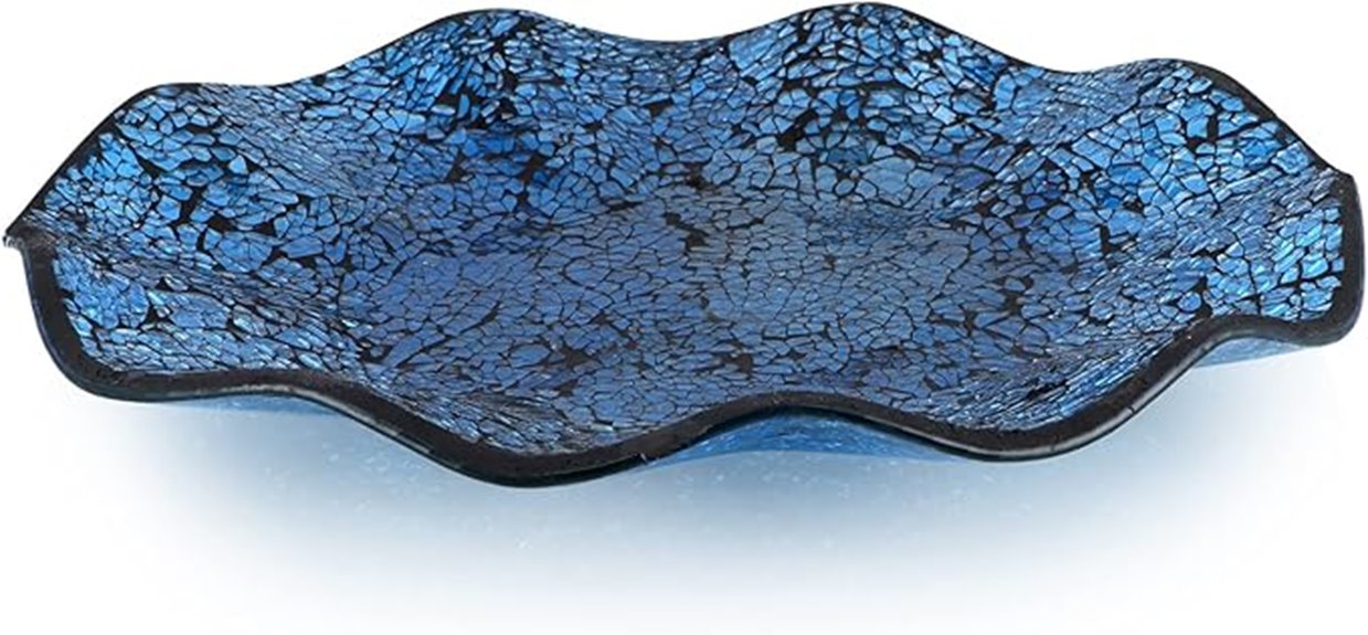 decorative glass centerpiece plate