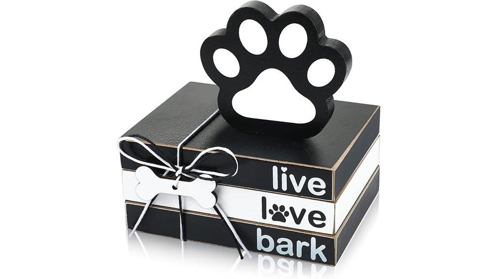 dog themed tiered tray decor