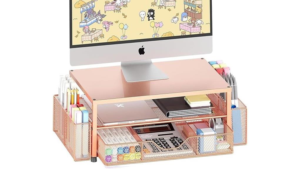 dual tier desk organizer