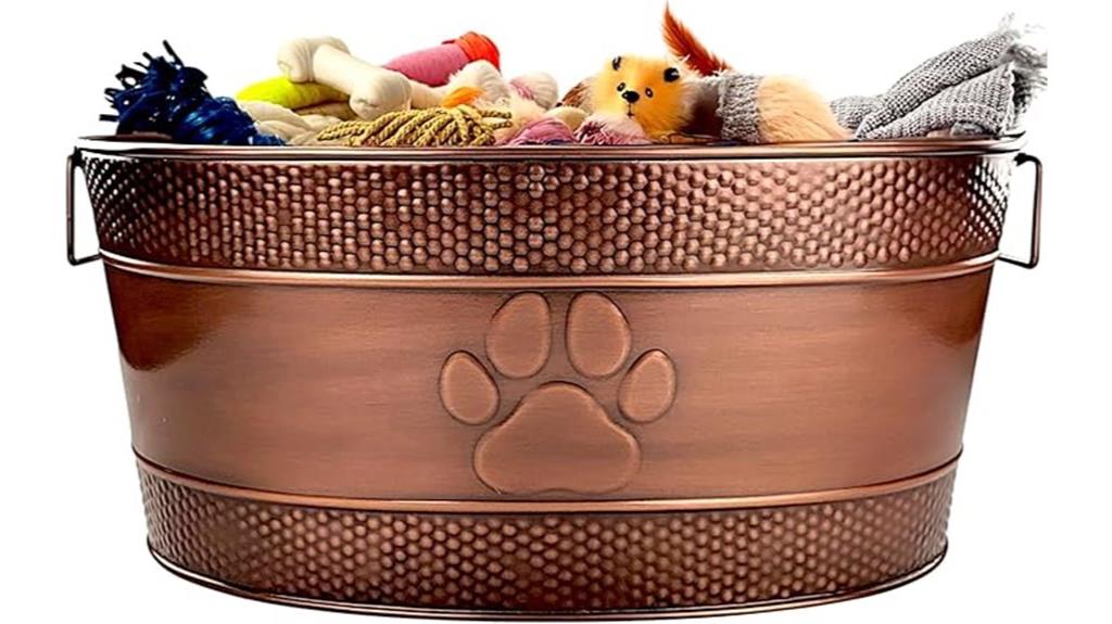 durable metal dog toy storage