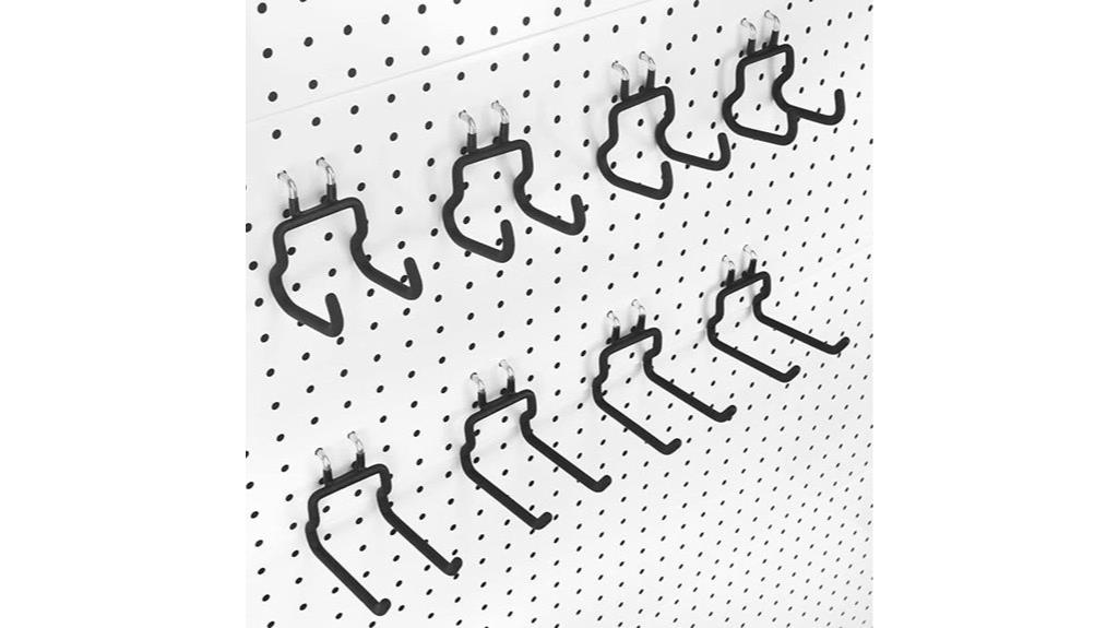 eight pegboard hooks set