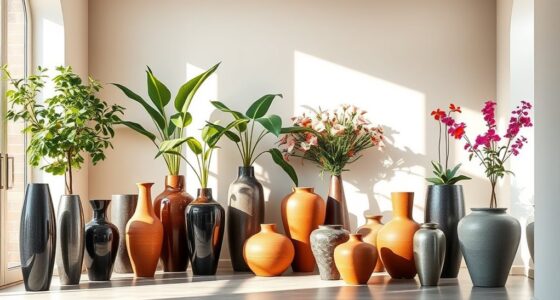 elegant large floor planters