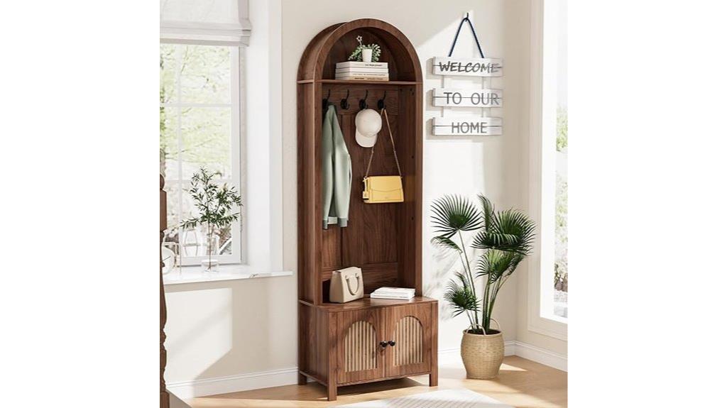 entryway organizer with seating