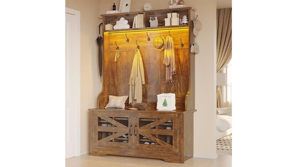 entryway storage bench