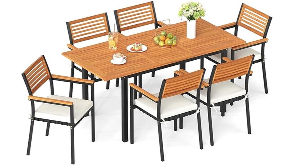 expandable patio dining set