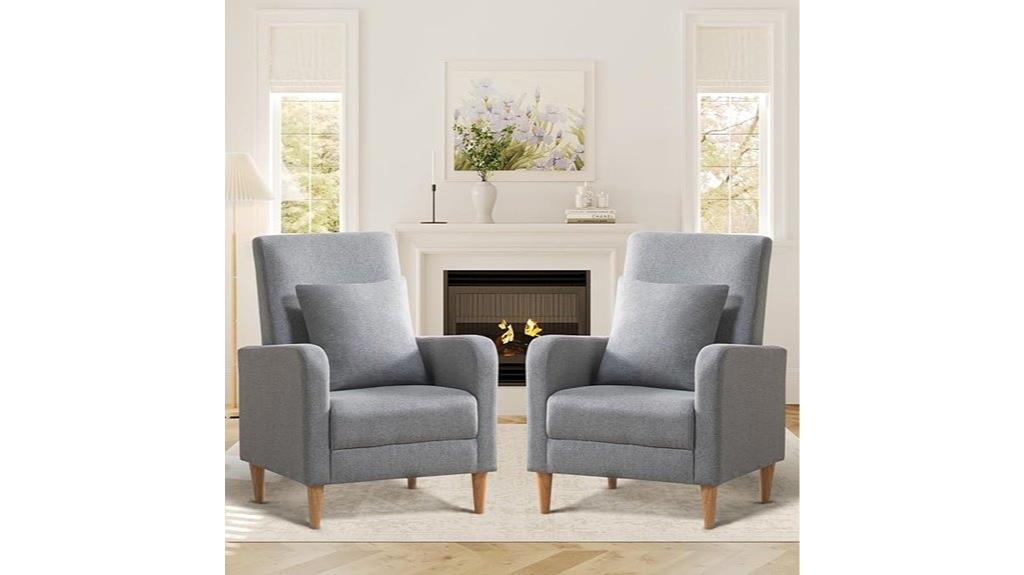 fabric accent chairs set