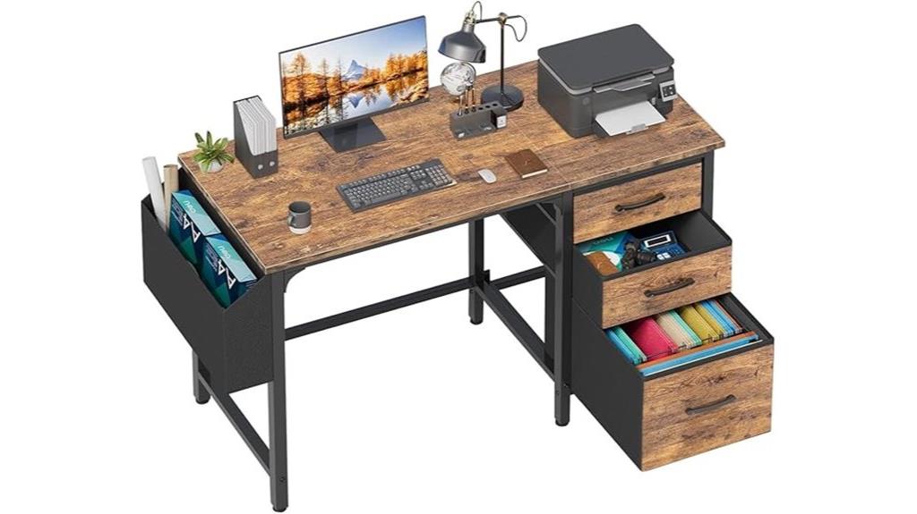 fabric drawer computer desk