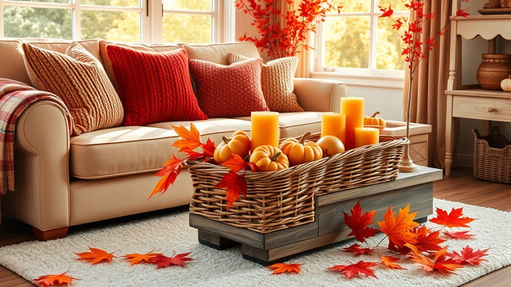 fall themed cozy home accents