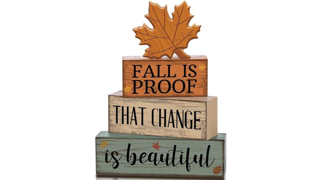 fall wooden leaf decor