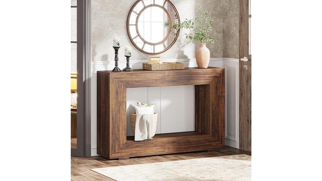 farmhouse console with storage