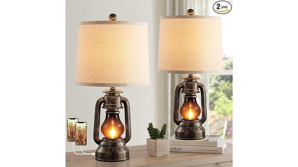 farmhouse lantern table lamps