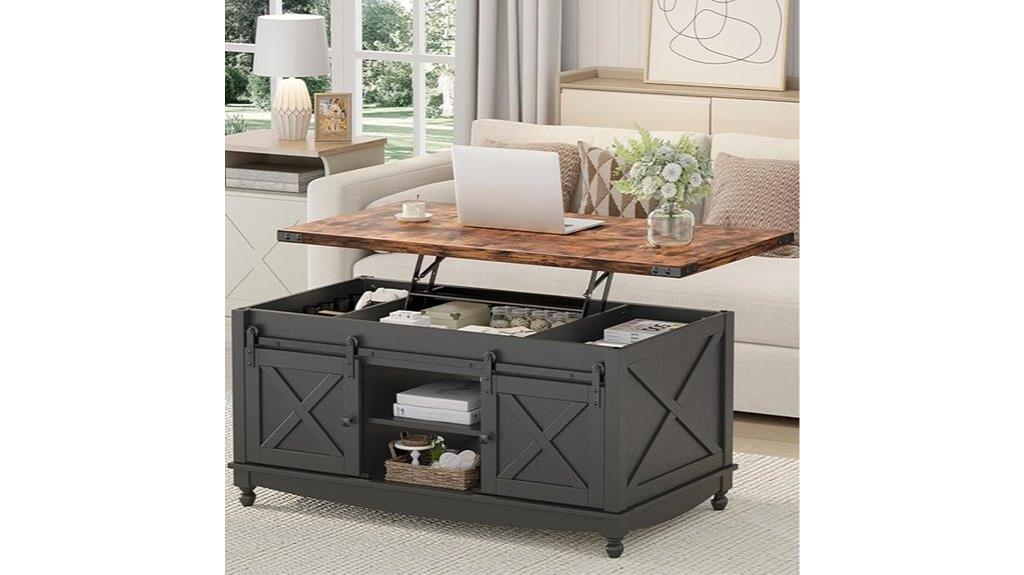 farmhouse lift top coffee table