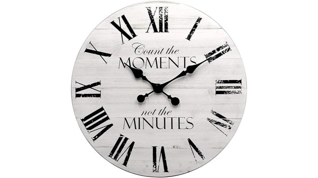 farmhouse white shiplap clock