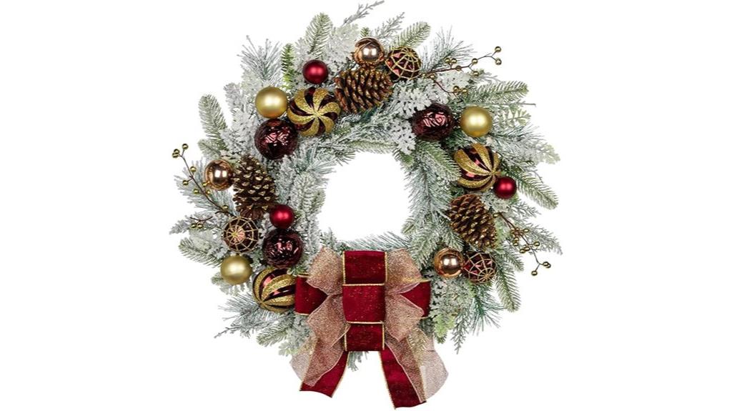 festive door wreath decor