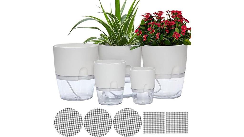 five pack indoor watering pots