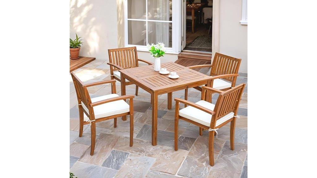 five piece outdoor dining set