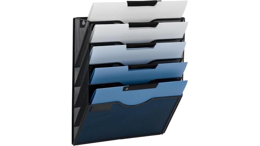 five pocket wall file organizer