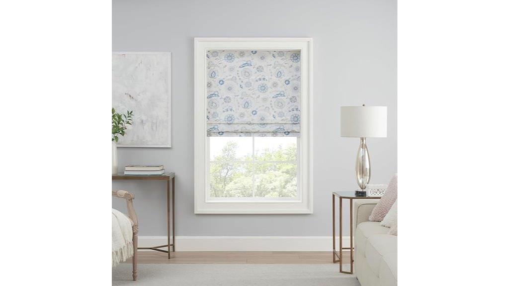 floral blackout roman shade