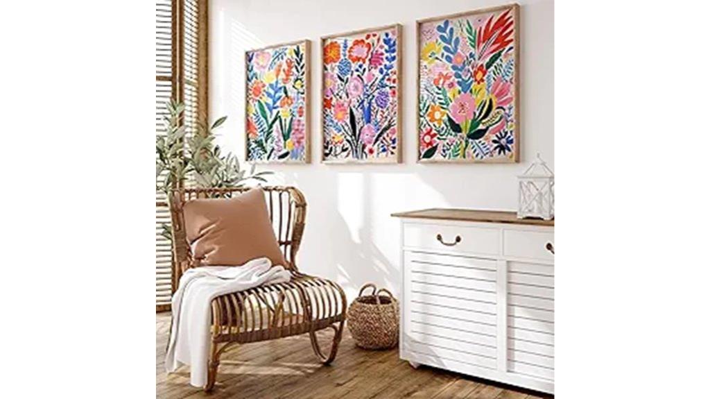 floral canvas wall decor