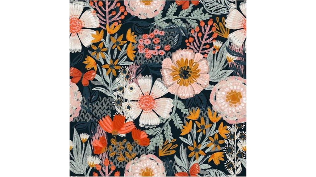 floral peel and stick wallpaper