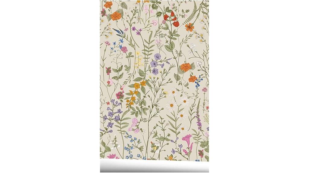 floral peel and stick wallpaper
