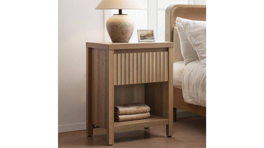 fluted nightstand pair