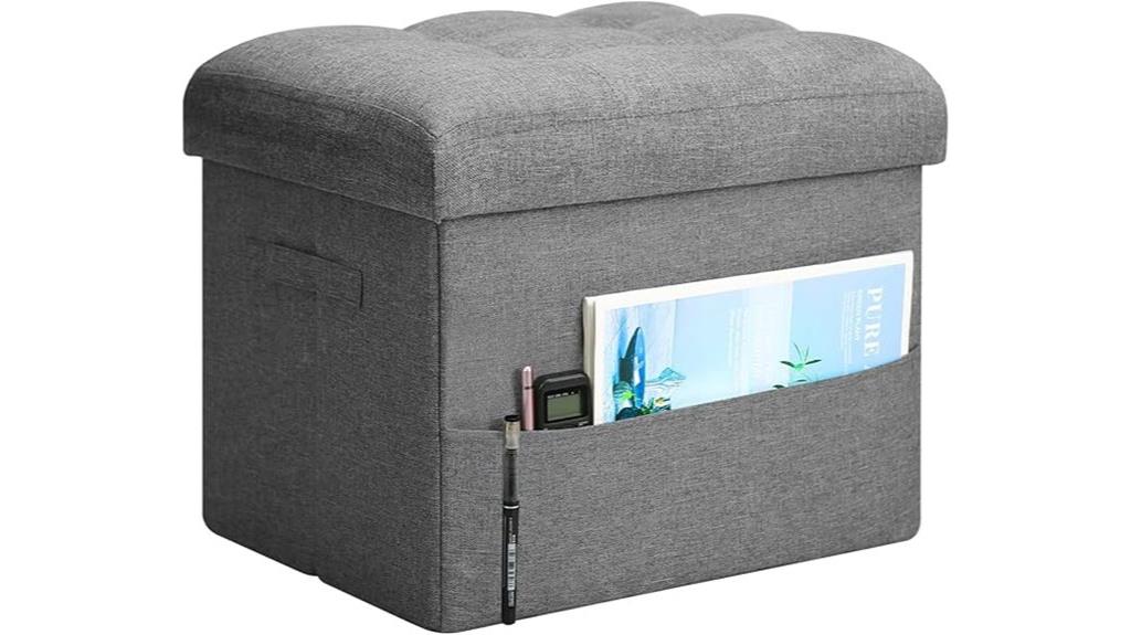 foldable linen storage ottoman