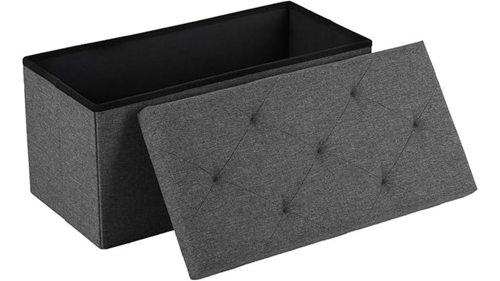 foldable padded storage ottoman