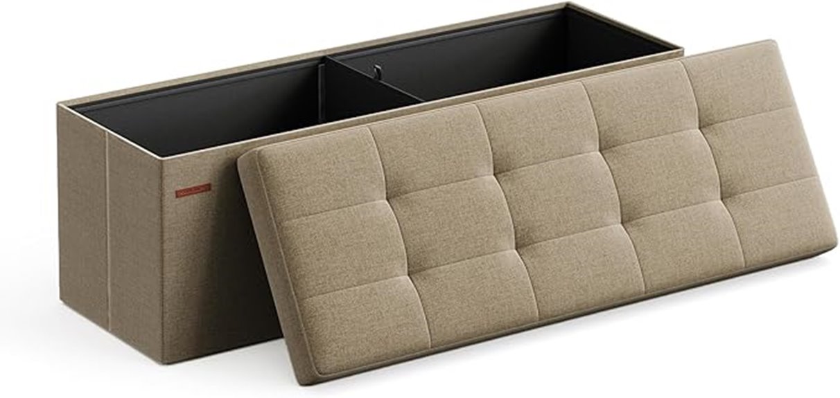 foldable storage ottoman