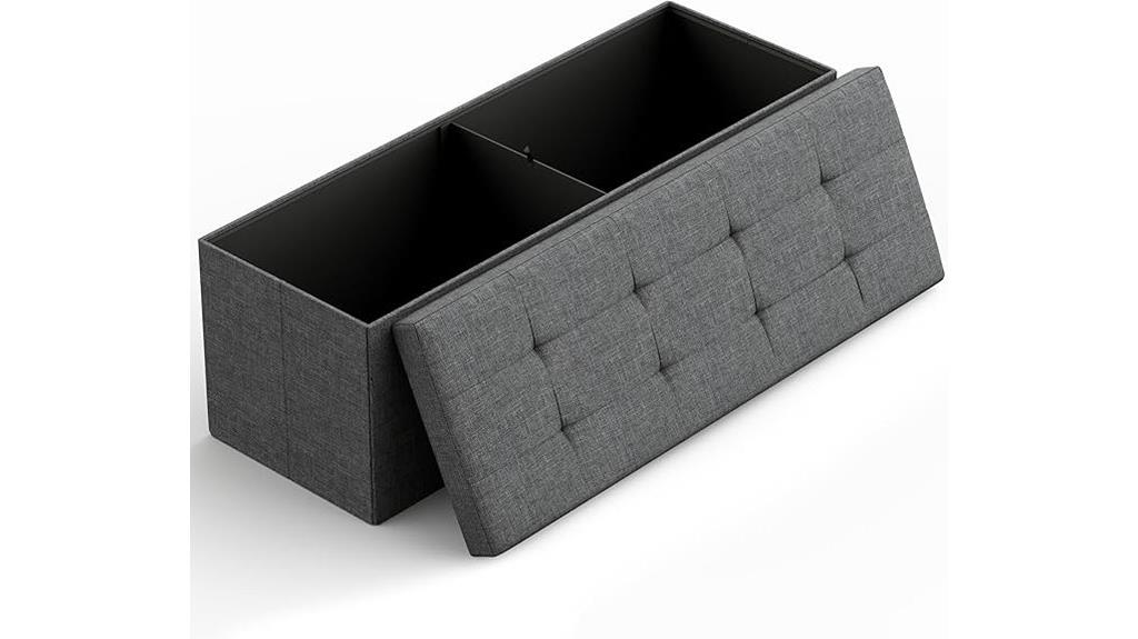 folding ottoman storage bench