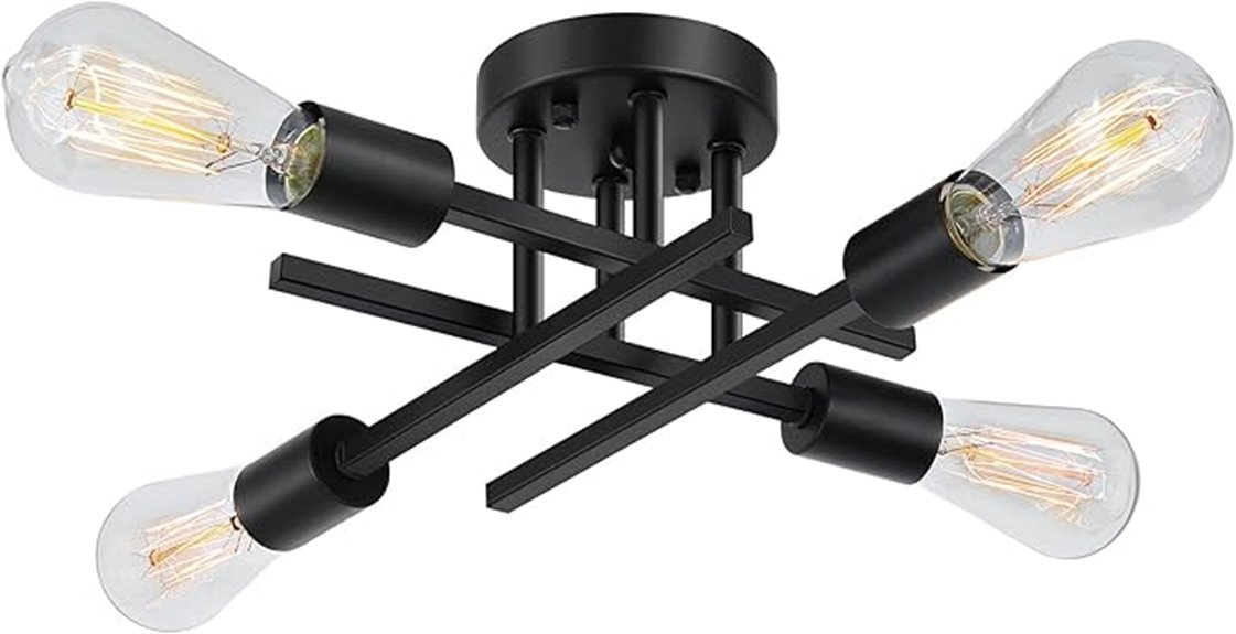 four light ceiling fixture