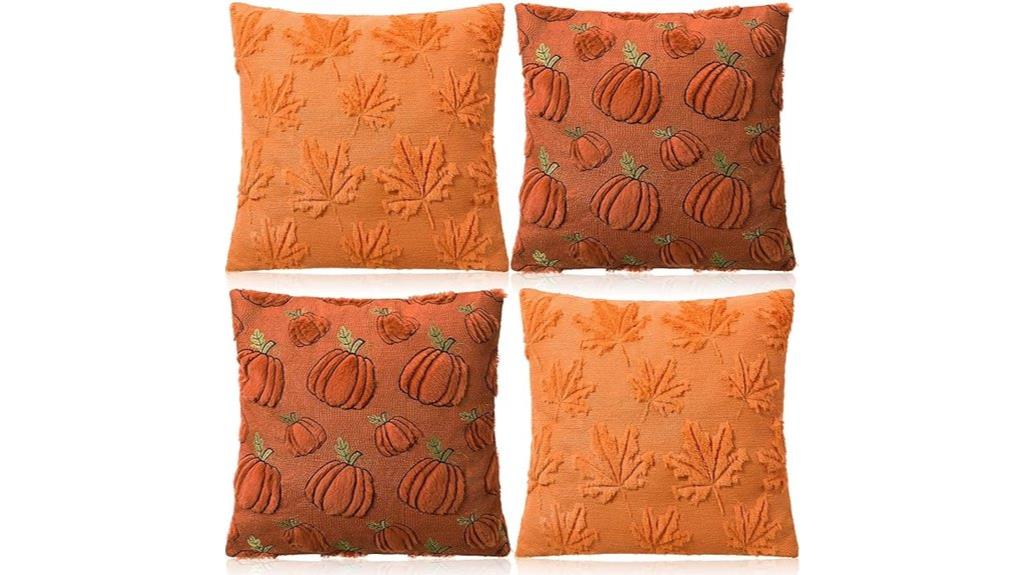 four piece fall pillow covers