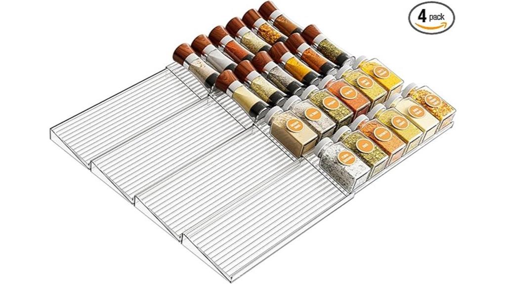 four tier acrylic spice organizer
