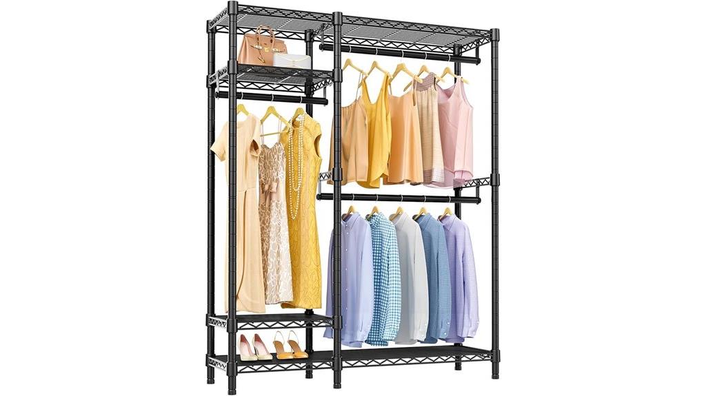 four tier clothing rack