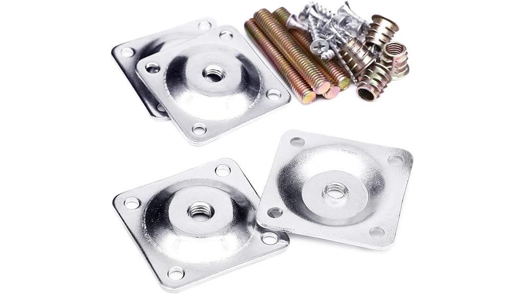 furniture leg mounting plates