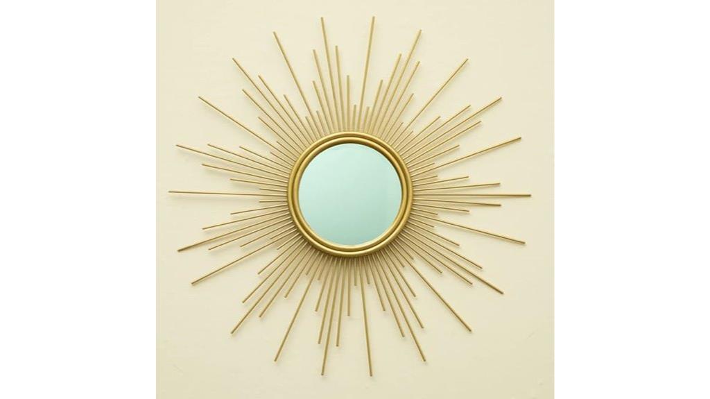 gold boho sunburst mirror
