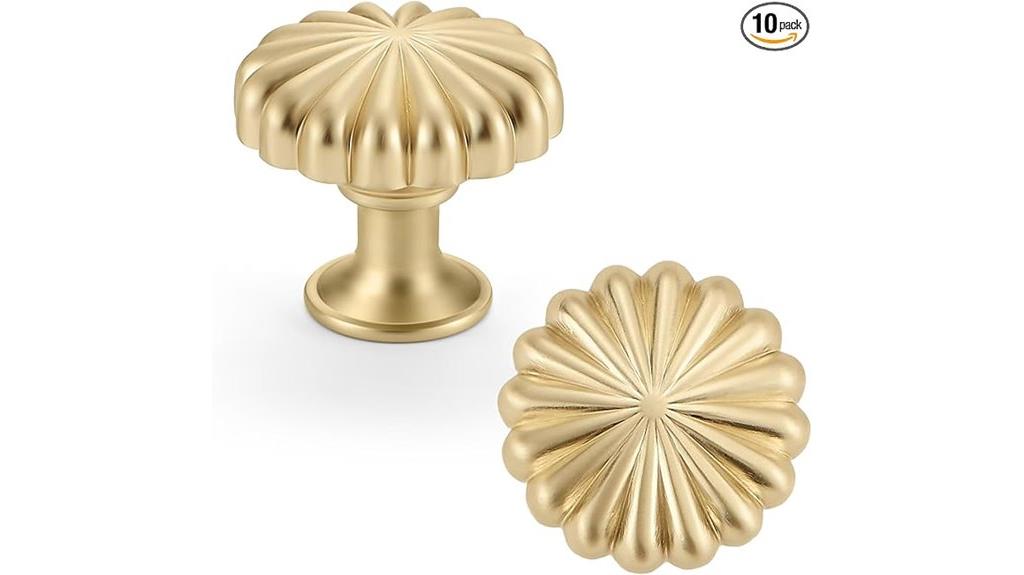 gold cabinet knob set