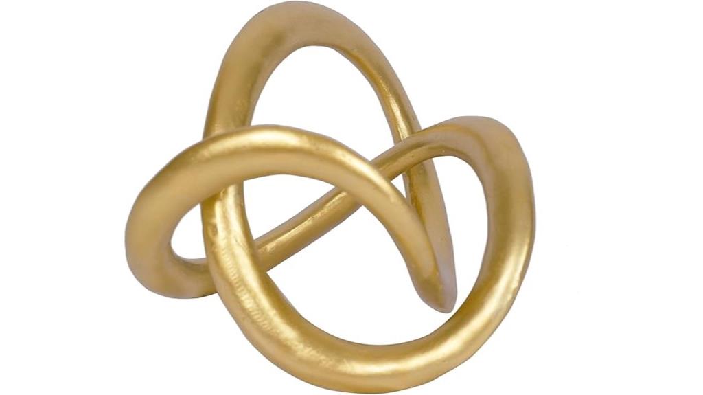 gold geometric knot sculpture