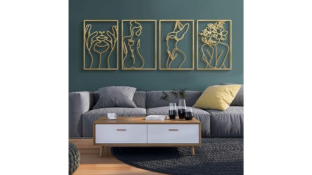 gold minimalist abstract wall art
