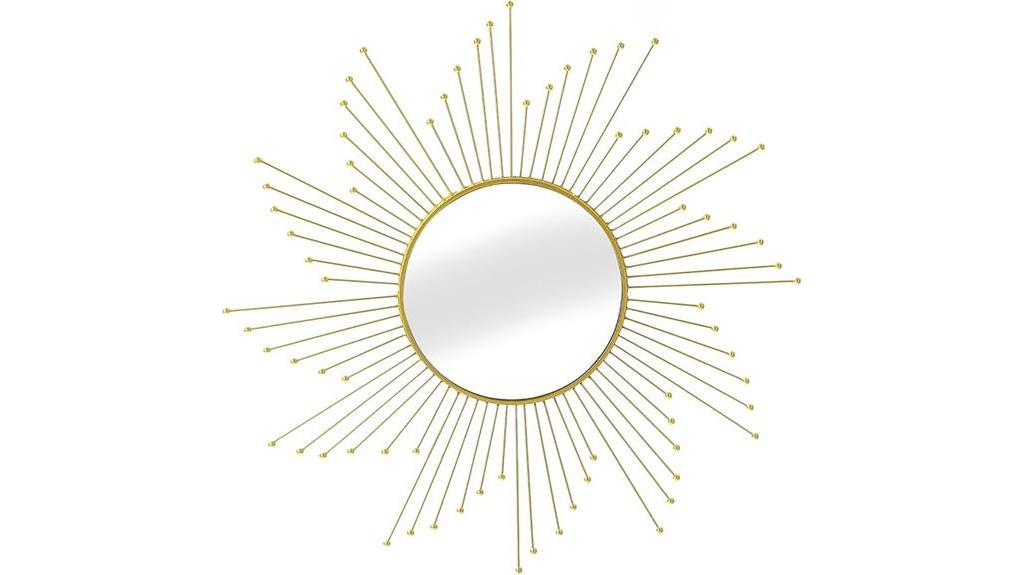 gold sunburst wall mirror