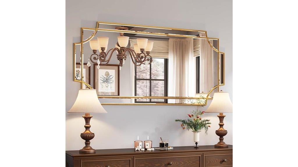 gold traditional wall mirror