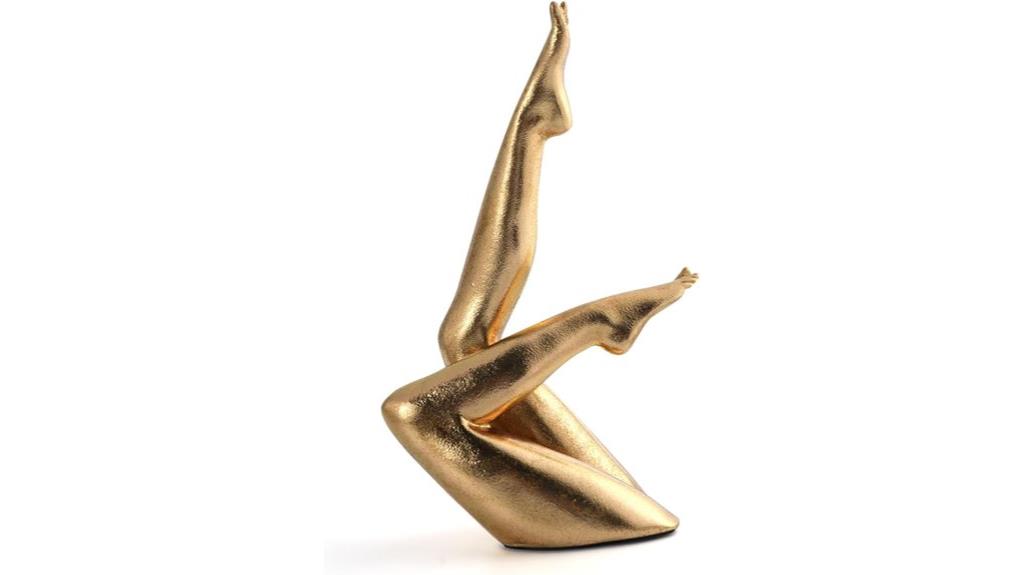 golden legs resin sculpture