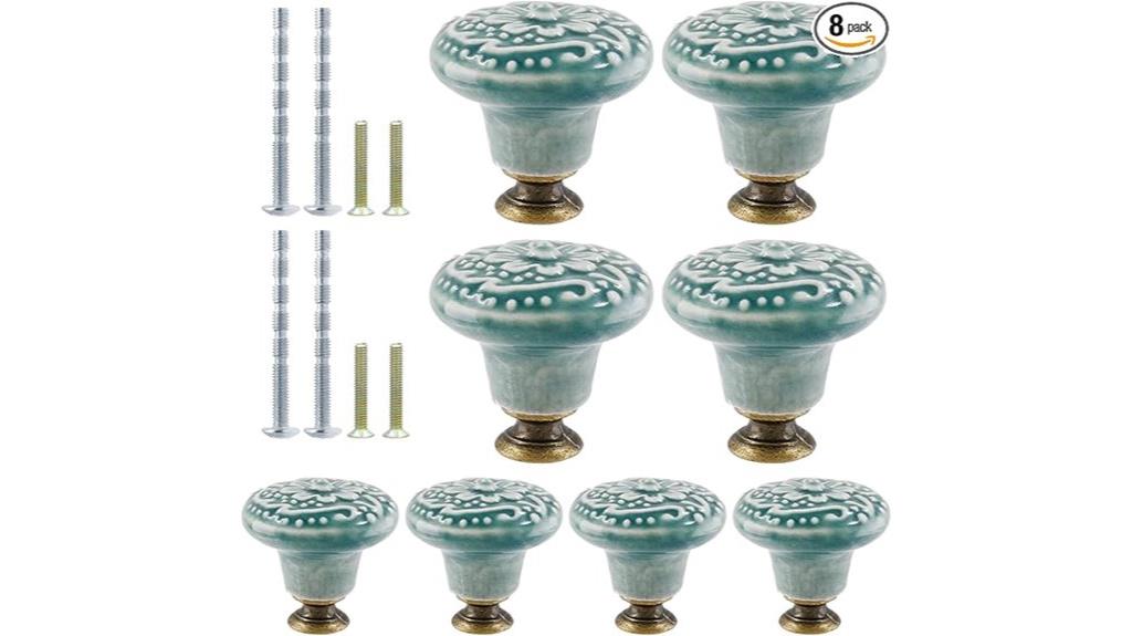 green ceramic cabinet knobs