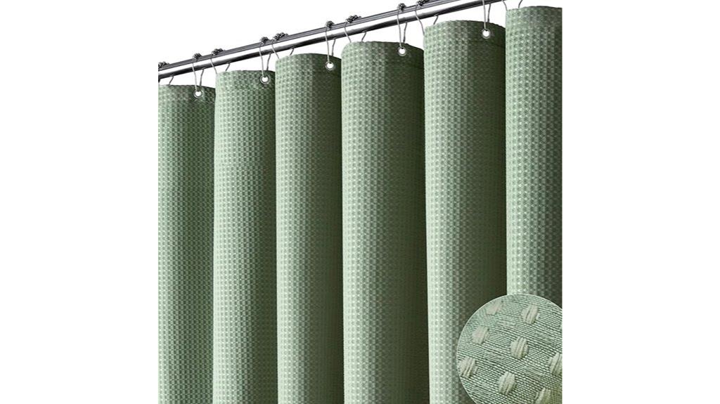 green shower curtain design